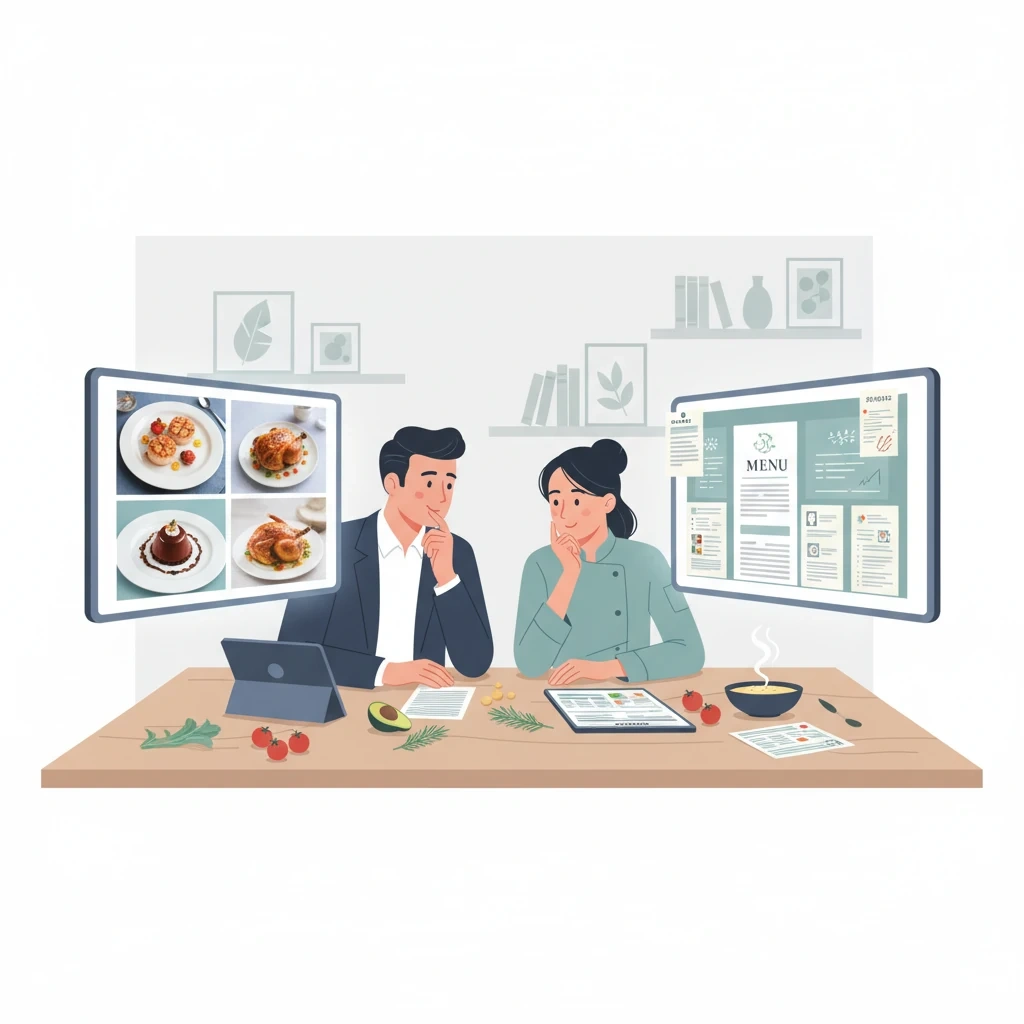 منوی استاندارد با دستورهای تست‌شده